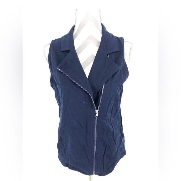 Chaps Dark Blue Cotton Vest - Picture 1 of 4